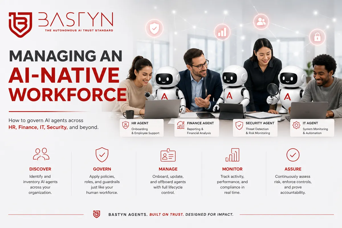 team reviewing AI agent governance alongside human workforce policy